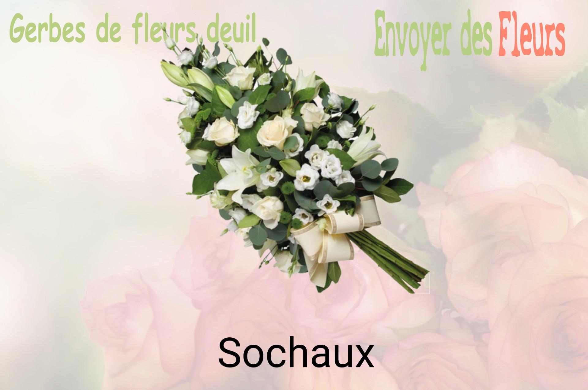 Gerbe de fleurs de deuil livrée à Sochaux